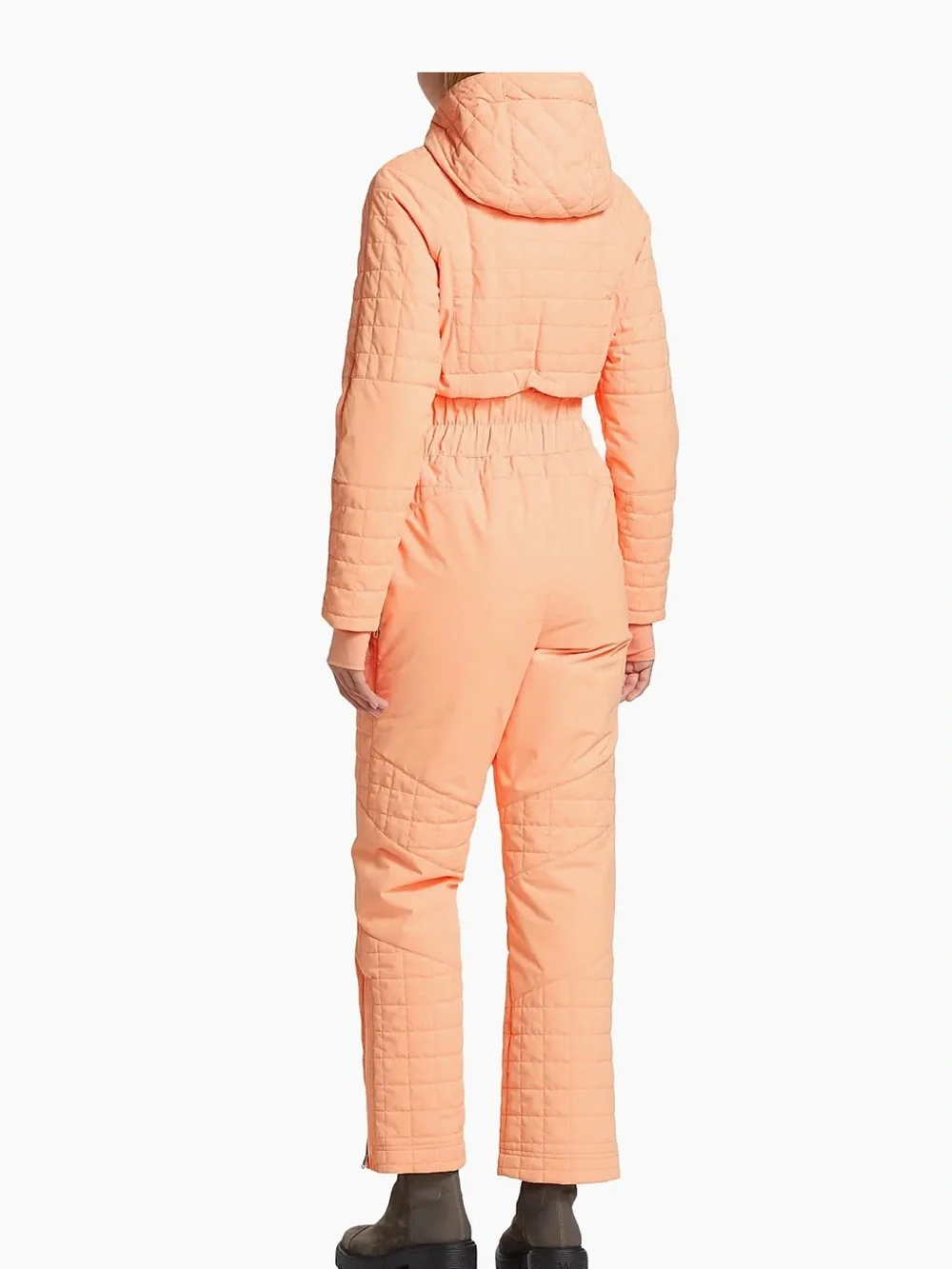 Peach Quilted Ski Suit for Women